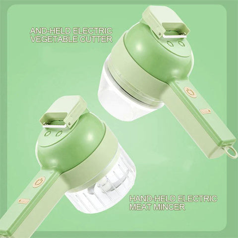 4 In 1 Handheld Electric Vegetable Cutter Set Durable